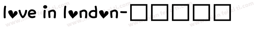 love in london字体转换